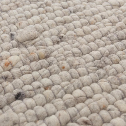 Hand Woven Wool Area Rug: Thick Felted Texture, Reversible Design