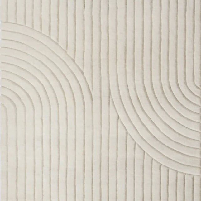 Hand Tufted Wool Rug: Large Abstract Boho Area Rug