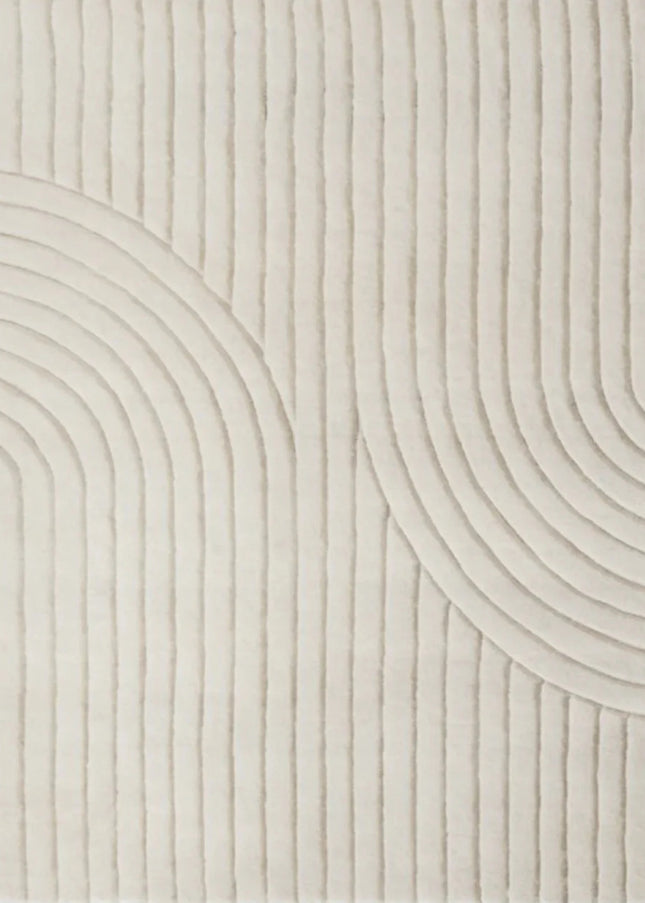 Hand Tufted Wool Rug: Large Abstract Boho Area Rug