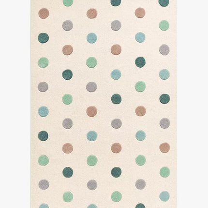 Playful Polka Dot Rug: A Colorful, Hand-Tufted Wool Playmat for Kids