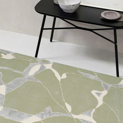 Hand-Tufted Abstract Wool Rug: Bohemian Multicolor Area Rug