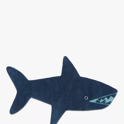 Hand-Tufted Blue Shark Rug | Childrens Room Decor | Fish Playmat | Non-Slip Carpet by TheGiftsConnect