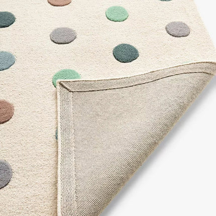 Playful Polka Dot Rug: A Colorful, Hand-Tufted Wool Playmat for Kids
