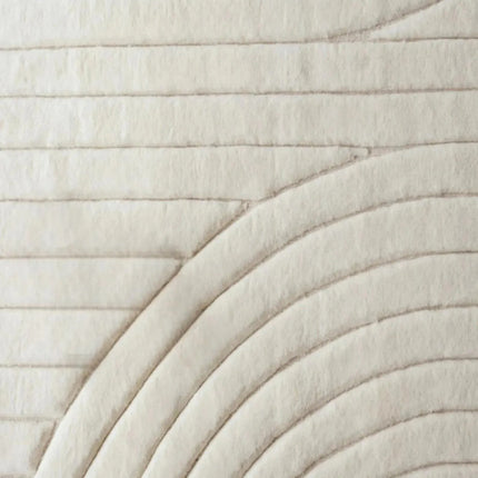 Hand Tufted Wool Rug: Large Abstract Boho Area Rug