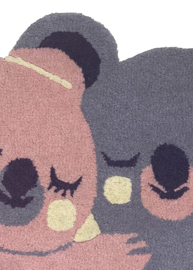 Hand Tufted Wool Animal Rug for Kids Nursery Playroom Carpet