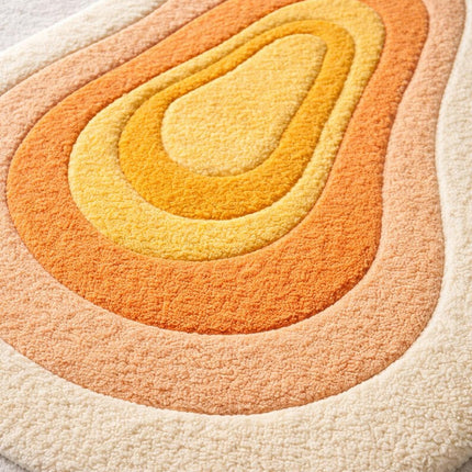 Abstract Hand Tufted Wool Rug, Amber Flow Modern Floor Carpet