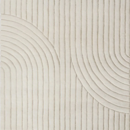 Hand Tufted Wool Rug: Large Abstract Boho Area Rug
