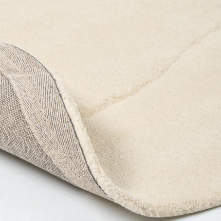Hand Tufted Irregular Shape Beige Rug  Modern Minimalist Area Rug