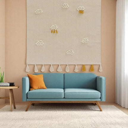 Soft Cotton Cloud Rug for Kids' Room | Handwoven, Eco-Friendly Flat Woven Cotton Carpet