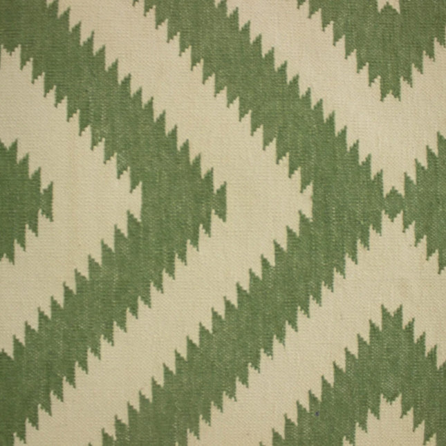 Handmade Pastel Green Cotton Area Rug: Bohemian Geometric Reversible Rug