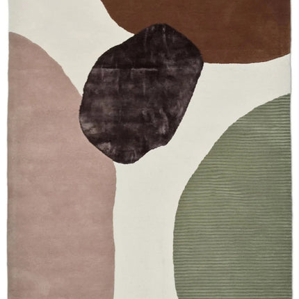 Hand-Tufted Wool Area Rug: Modern Geometric Design, Custom Size