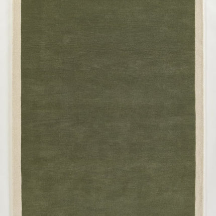 Hand Tufted Olive Green Wool Rug: Modern Living Room Decor