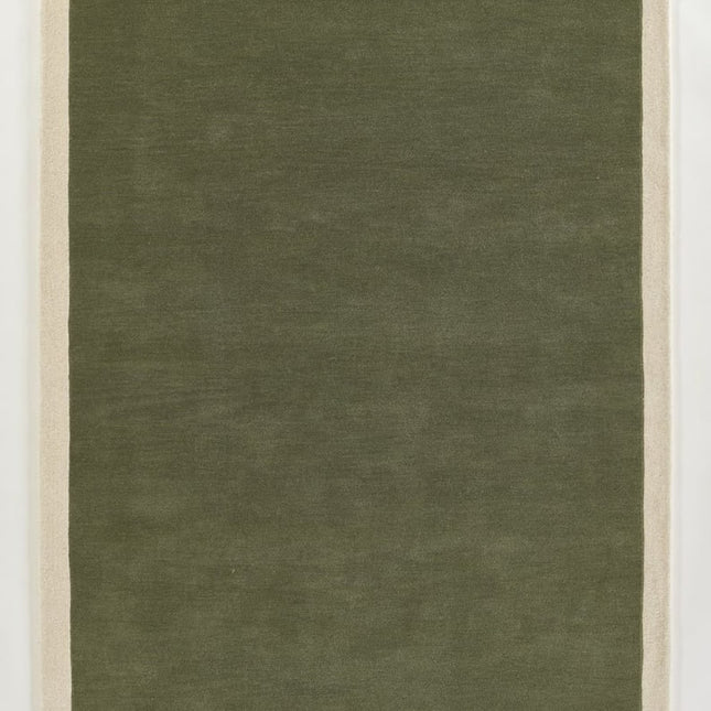 Hand Tufted Olive Green Wool Rug: Modern Living Room Decor