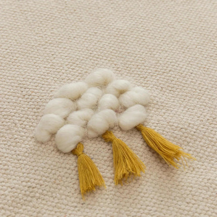 Soft Cotton Cloud Rug for Kids' Room | Handwoven, Eco-Friendly Flat Woven Cotton Carpet