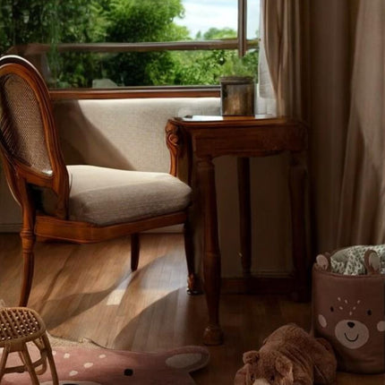 Hand-Tufted Brown Bear Wool Rug: Kids Room Decor