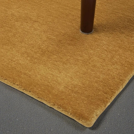 Hand Tufted Wool Area Rug, 8x10 Solid Golden Brown Modern Home Decor