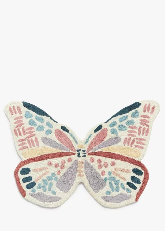 Hand-Tufted Wool Butterfly Rug: Kids Playroom Decor