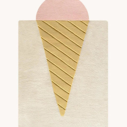 Hand Tufted Wool Ice Cream Rug: Kids Room Decor