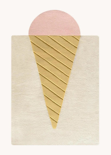 Hand Tufted Wool Ice Cream Rug: Kids Room Decor