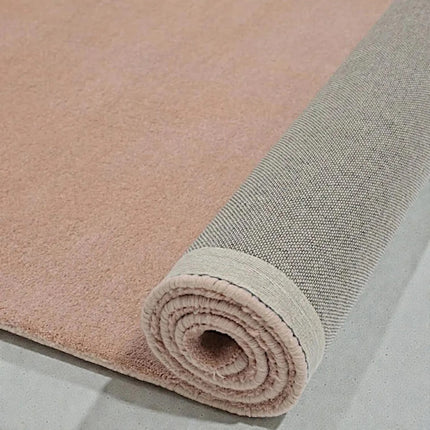 Hand Tufted Dusty Rose Wool Rug, Modern Carpet for Contemporary Spaces