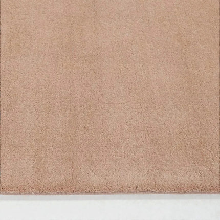 Hand Tufted Dusty Rose Wool Rug, Modern Carpet for Contemporary Spaces