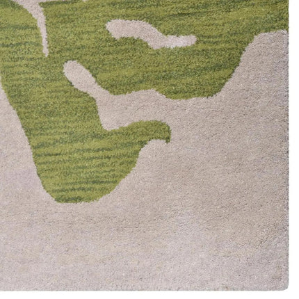 Hand Tufted Wool Monstera Leaf Rug: Modern Botanical Decor
