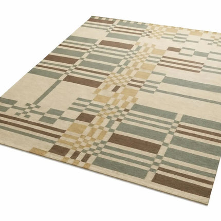 Scandinavian Wool Flatweave Rug, Modern Farmhouse Dhurrie for Living Room