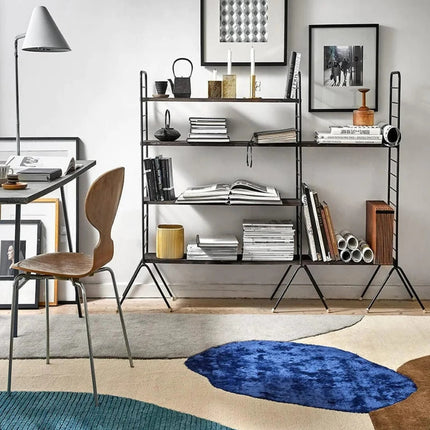Hand-Tufted Wool Area Rug: Modern Geometric Design, Custom Size
