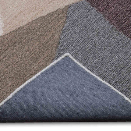 Hand Tufted Wool Rug: Abstract Rust & Earthy Tones, Modern Area Carpet