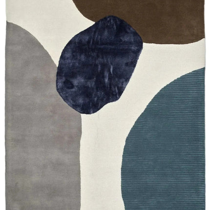 Hand-Tufted Wool Area Rug: Modern Geometric Design, Custom Size