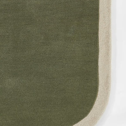 Hand Tufted Olive Green Wool Rug: Modern Living Room Decor