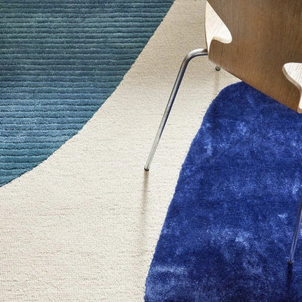 Hand-Tufted Wool Area Rug: Modern Geometric Design, Custom Size