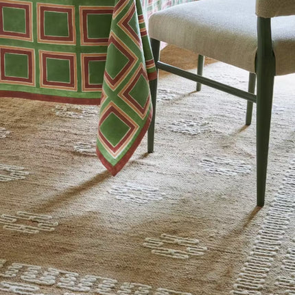 Handwoven Natural Jute Rug: Boho Modern Living Room Decor