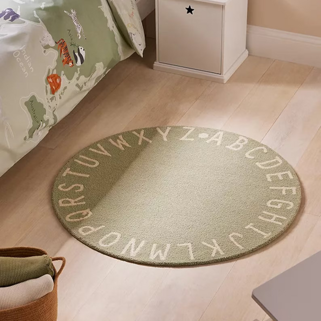 Alphabet Nursery Rug: Hand-Tufted Wool ABC Playmat