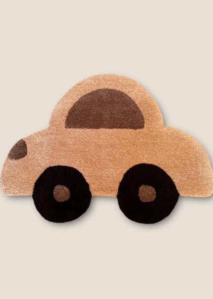 Hand-Tufted Wool Car Rug: Kids Playroom Decor (3x5 ft)