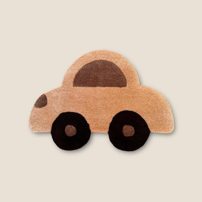 Hand-Tufted Wool Car Rug: Kids Playroom Decor (3x5 ft)