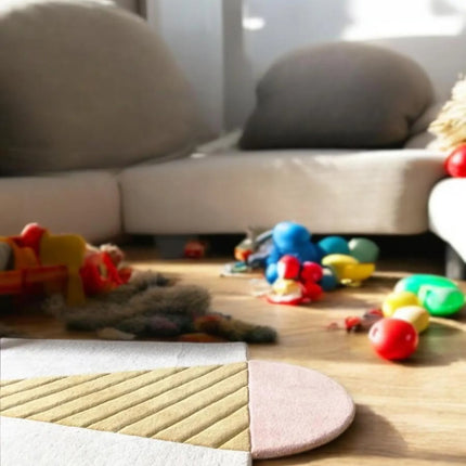Hand Tufted Wool Ice Cream Rug: Kids Room Decor