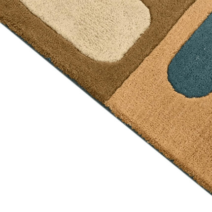 Hand-Tufted Wool Area Rug: Modern Geometric Design