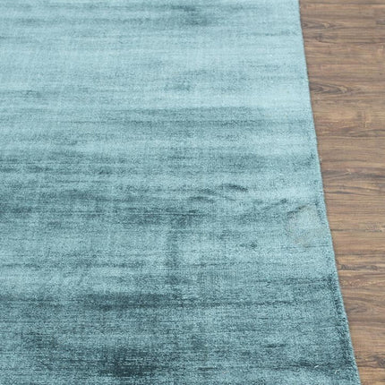 Hand-Loomed Viscose Rug: Solid Color Boho Decor