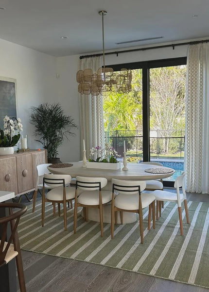 Handwoven Wool Jute Area Rug: Bohemian Reversible Rug