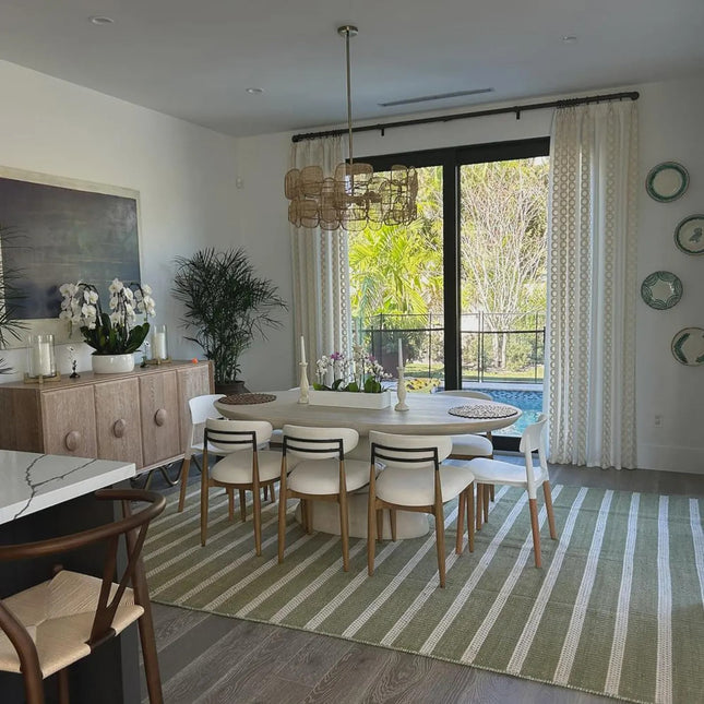 Handwoven Wool Jute Area Rug: Bohemian Reversible Rug