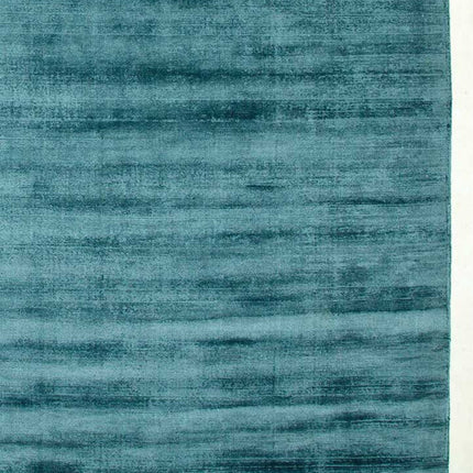 Hand Loomed Viscose Silk Rug: Faded Texture, Custom Color & Size