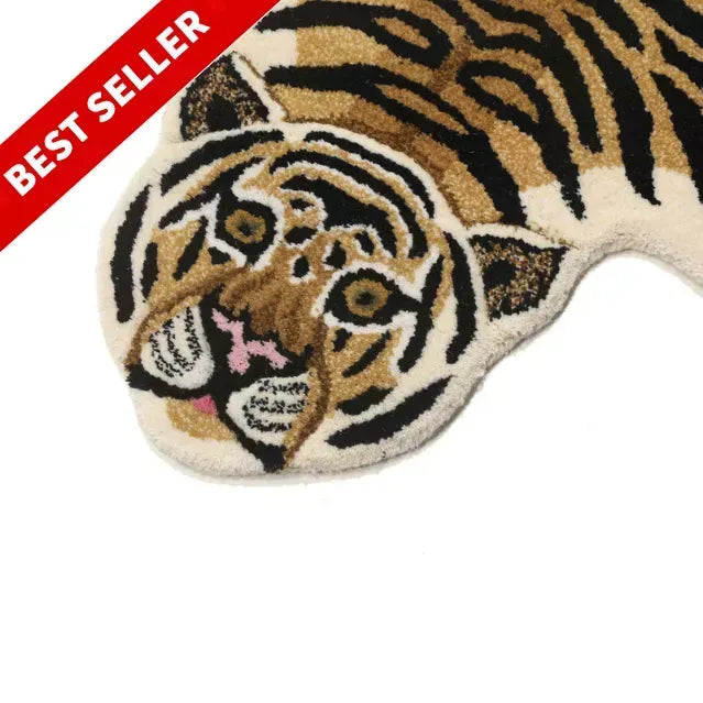 Tiger Shape Hand tufted Carpet