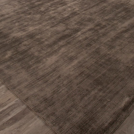 Hand Loomed Viscose Silk Rug: Faded Texture, Custom Color & Size