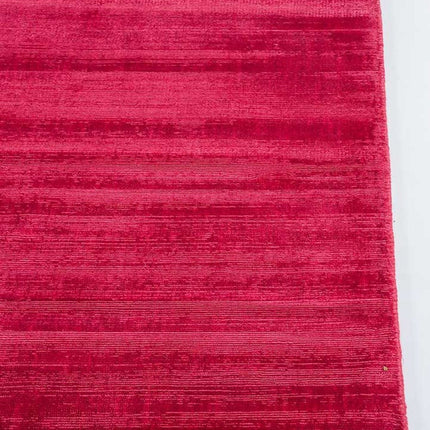 Hand-Loomed Viscose Rug: Solid Color Boho Decor