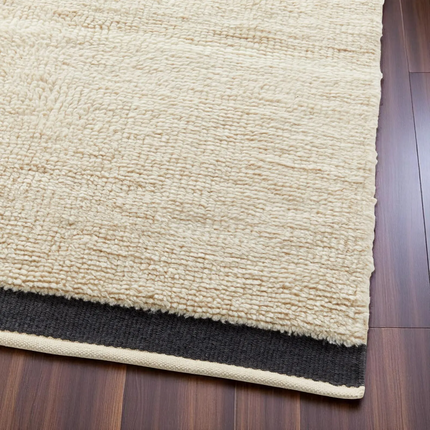 Handwoven Scandinavian Wool Rug: Rustic Kilim Shag, 8x10 Boho Area Rug