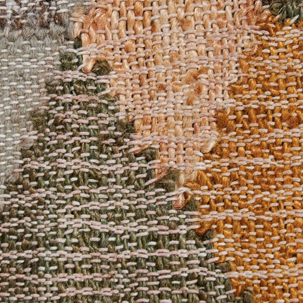 Handwoven Jute Wool Rug: Abstract Boho Decor, Customizable Size