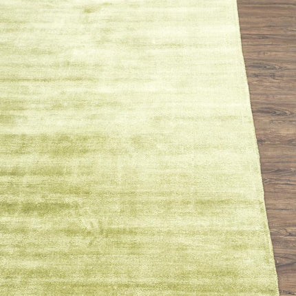 Hand-Loomed Viscose Rug: Solid Color Boho Decor