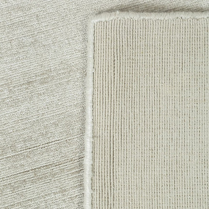 Hand-Loomed Viscose Rug: Solid Color Boho Decor