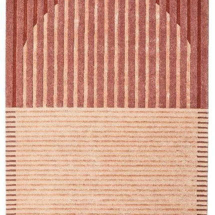 Hand Tufted Wool Rug: Modern Abstract Striped Design